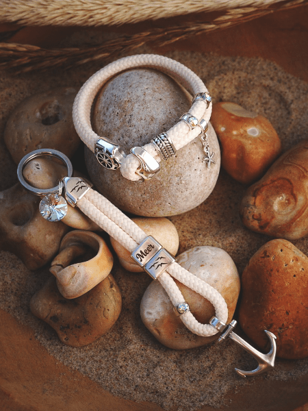 Ankerglücksherz-Set-Strandspaziergang